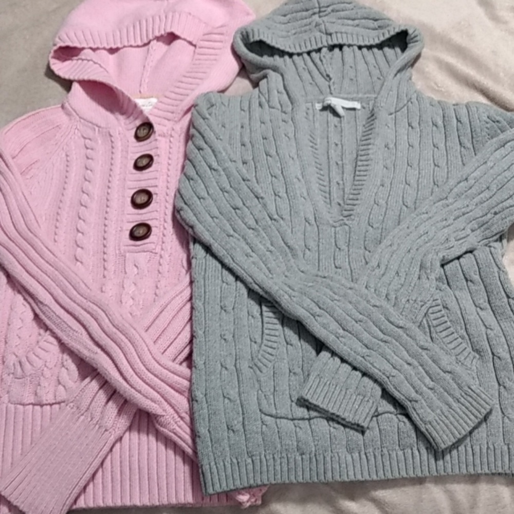 2 hooded sweaters